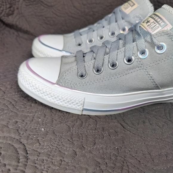 Converse Chuck Taylor All Star Canvas Low Grey Pearl Lace Up Sneakers Women's 7 - Picture 6 of 10